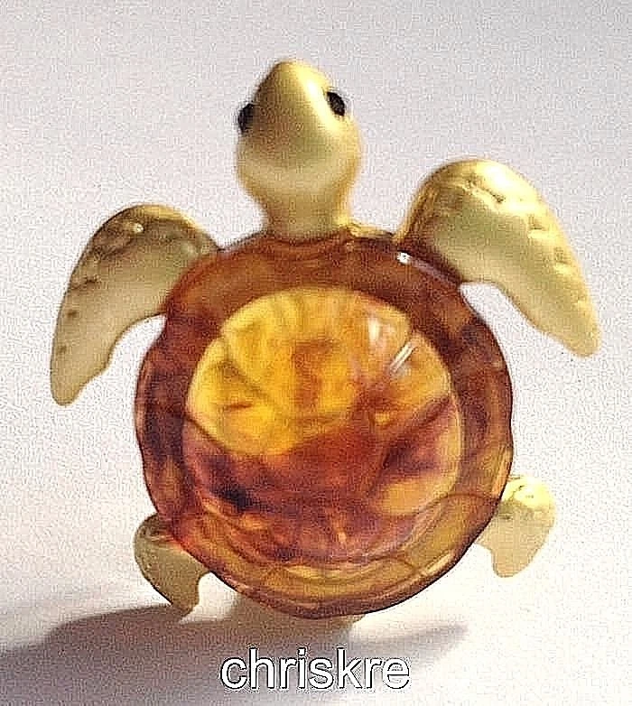 Broche Pin Tortuga Marina Ámbar Miel Dorado Isla Náutica Simulado Tortuga Chapado Foto 3 de 4