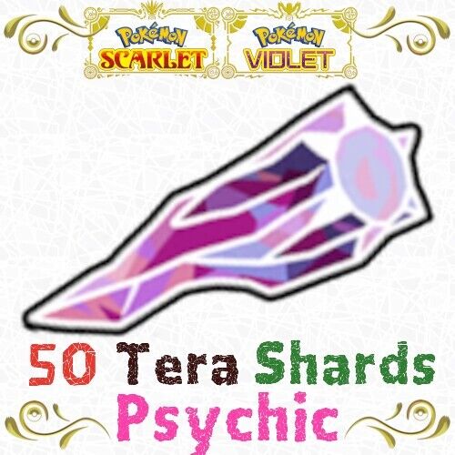 50 Psychic Tera Shards Change Your Type Shard Types Pokemon Scarlet Violet SV - Picture 1 of 1