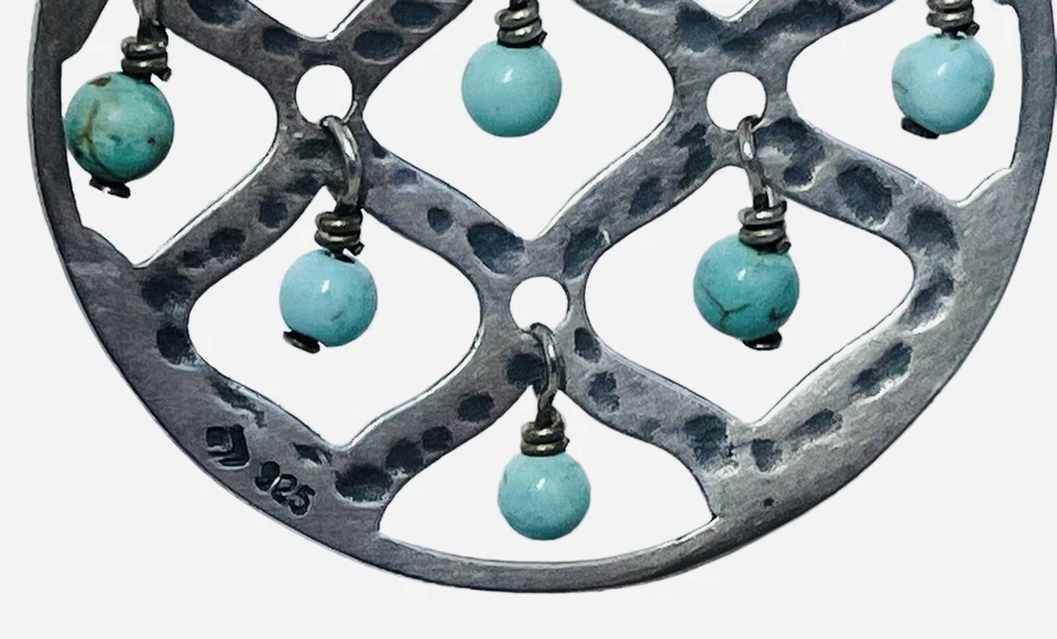 Silpada V W1682 Blue Howlite Earrings 925 Sterling Silver Dangle Turquoise - Image 3 of 4