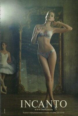 INCANTO Lingerie Magazine Print Ad Advert Sexy Bra Hosiery Underwear 2011