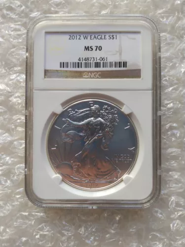 2012 W BURNISHED SILVER EAGLE NGC MS70 SILVER EAGLE