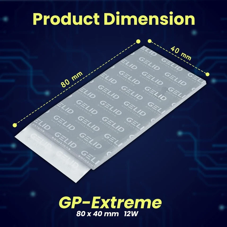 Gelid Solutions GP-Extreme Thermal Pad 80 x 40 (0.5mm/ 1mm/ 1.5mm/ 2mm/ 3mm) - Image 3 of 3