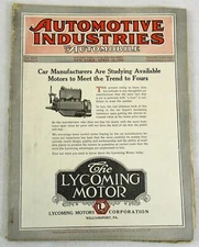 Vtg 1921 Automotive Industries Mag Lycoming Motor Highways Newton Machining USA