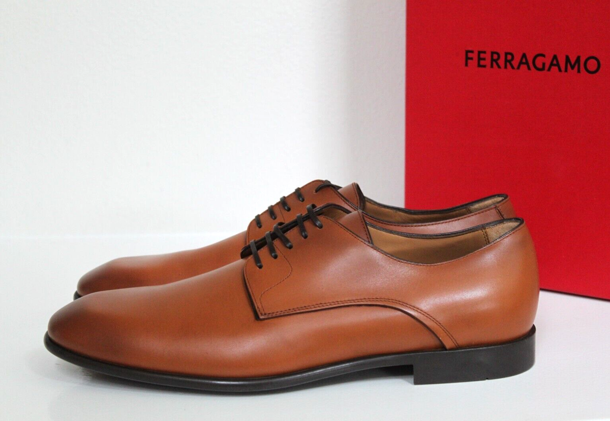Man Salvatore, Ferragamo plain toe Derby shoes calf Leather size 12 made Italy Tramezza plain toe Oxford - Men | Ferragamo main image 4