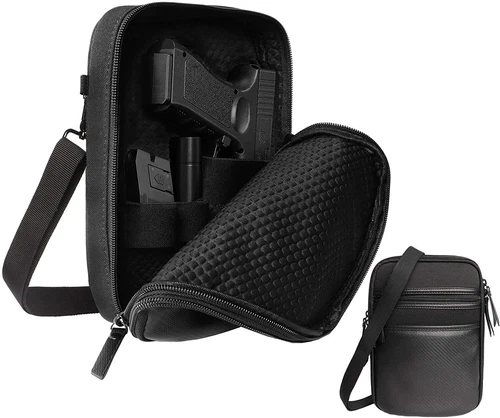 Concealed Carry Gun Pouch, Handgun Shoulder Bag, Pistol Holster Pack Waist Pock - Picture 4 of 16