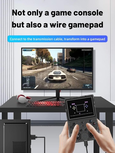 CONSOLE RETROGRAMING - Anbernic RG353VS Handheld Games EMULATORE Nero traparente - Foto 4 di 4