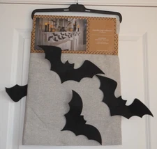 Cupcakes And Cashmere Oversize Mantle Scarf Black Bats Flying 84x10.5x15.6” NEW