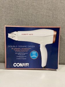Conair Double Ceramic Hair Dryer White Rose Gold 1875 Watt