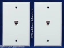 2X Modular Flush Mount Phone WALL PLATE JACK TELEPHONE Line Outlet Cover VWLTW