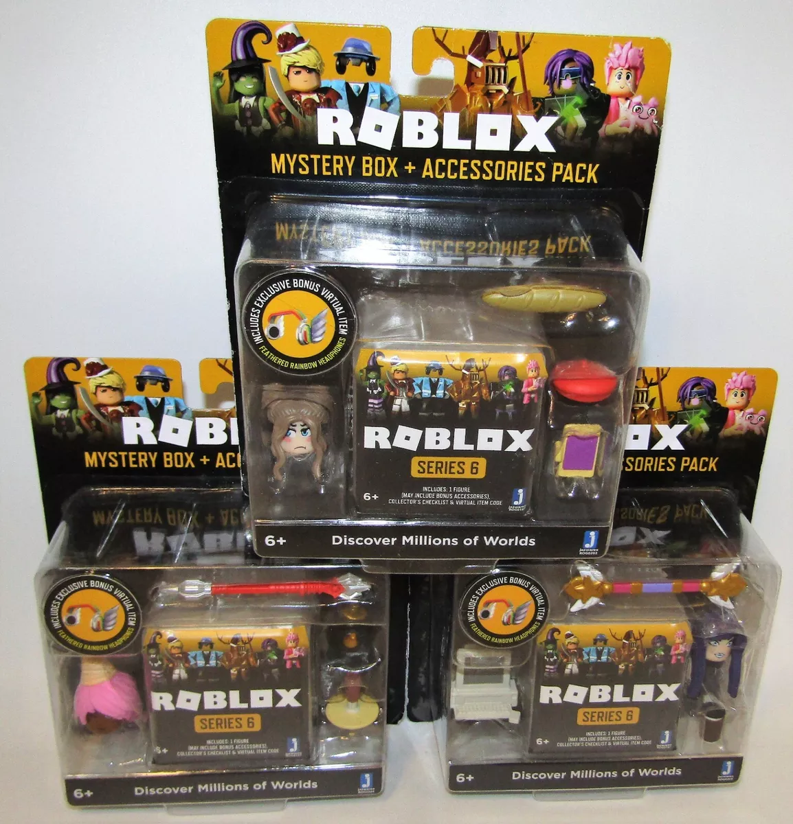 Roblox Mystery Box & Accessories pack series 6 With Virtual Code New Lot of  (3)