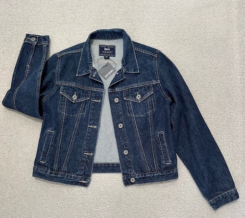 Just Jeans: Size: 12. Modern Style "Amaze Trucker" Dark-Denim, Mid-Length Jacket - Picture 4 of 22