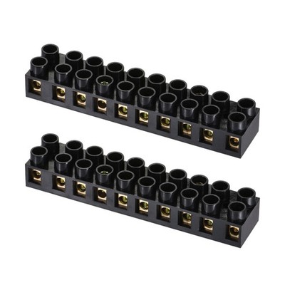 500V 10A Brass conductors Terminal Dual Row 10 Positions for home factory,5 Pcs