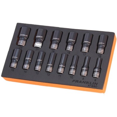 3/8 Zoll Antrieb halbtief dünnwandig Steckschlüsselsatz 6 Pt Franklin Tools XFI6SD