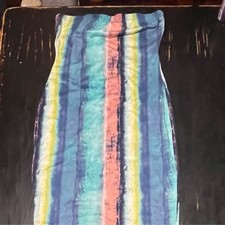 Fashion Nova Striped Maxi Dress in Blue and Pink