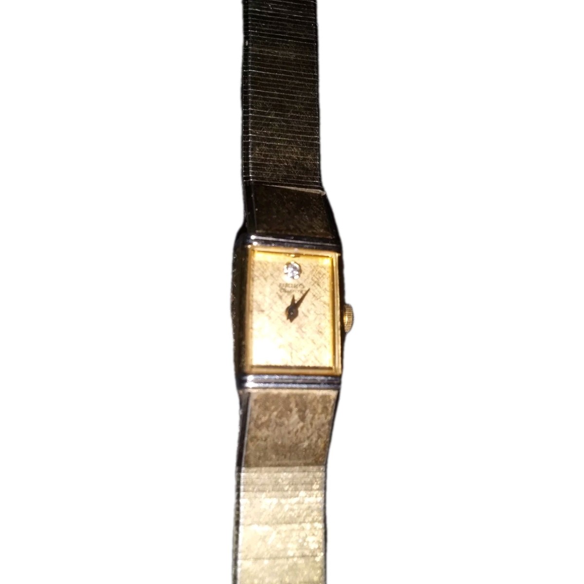 Seiko Gold-Tone Women\'s Rectangular Bracelet Watch Seiko Women main image 3