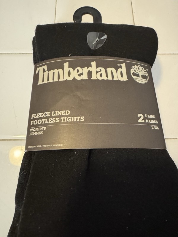 Timberland Footless Tights set of 2 Black L/XL 