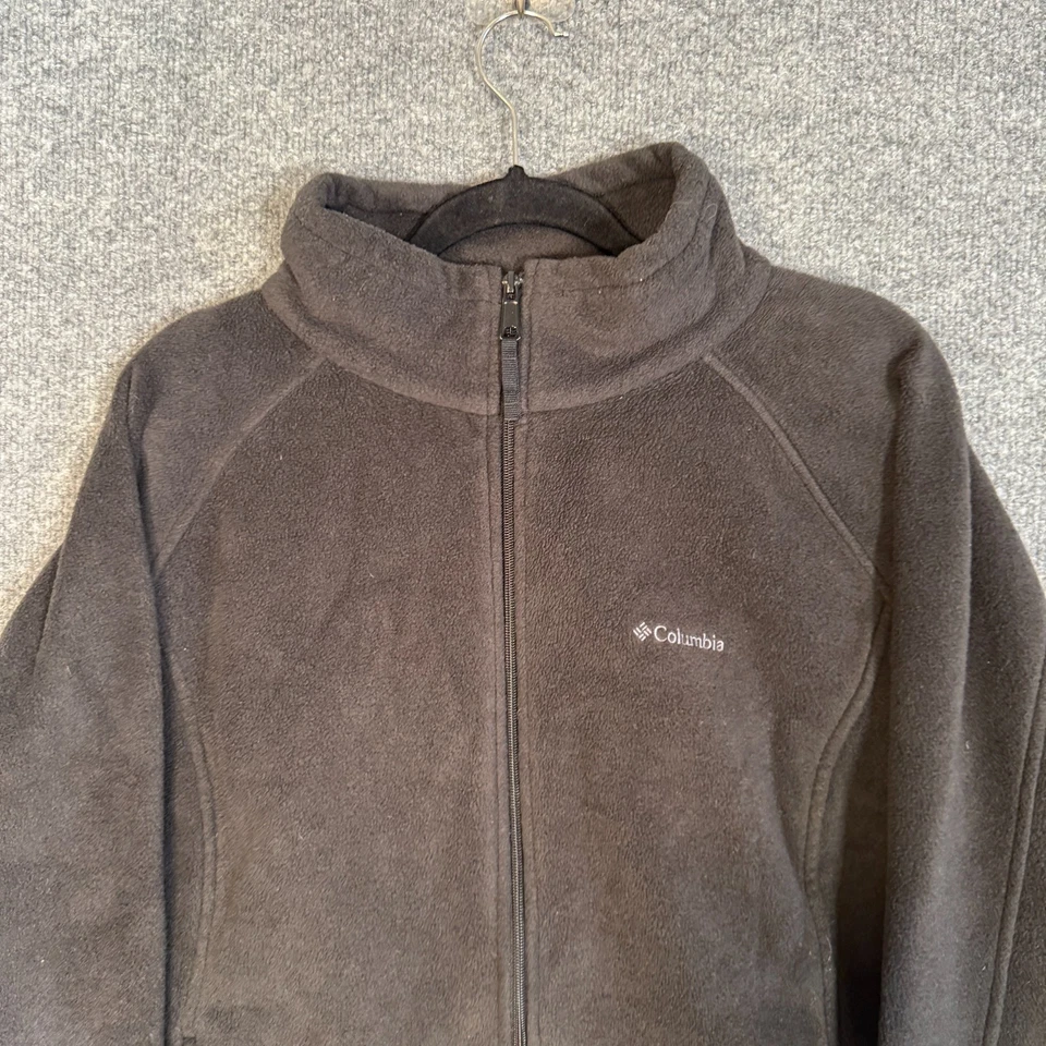 Columbia Suéter Mujer 3X XXXL Negro Polar Cremallera Completa Talla Grande Sudadera Foto 3 de 4