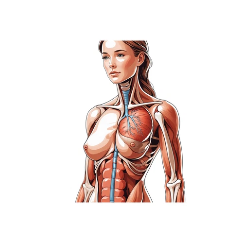 Human Anatomy Body Muscular Organs Skin Self Adhesive Sticker