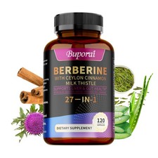 Berberine with Ceylon Cinnamon, Milk Thistle - Gut Health,Cleanse Detox  Repair