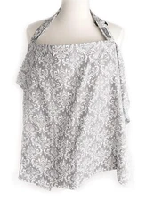 Kids N Such Baby Nursing Cover Breastfeeding with Sewn-in Burp Cloth Damask