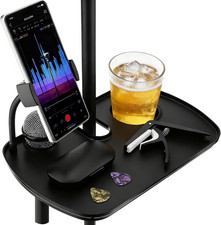 Microphone Stand Tray with Mic Phone Holder, 12.2" X 7.91" Large Shelf Adjustabl