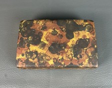 Vintage Mele Jewelry Box Orange Velvet Hard Case MCM - Rings Earrings Etc