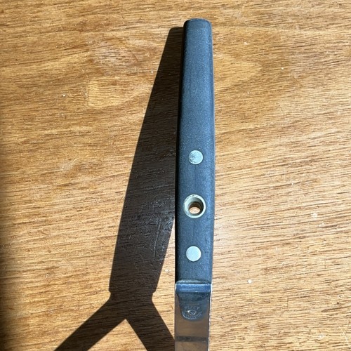 Vintage Pfeilspitze Feuerstein Edelstahl Kartoffel/Gemüse Stampfer schwarzer Griff USA - Bild 7 von 10