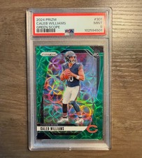2024 Panini Prizm #301 Caleb Williams Green Scope /75 Rookie RC PSA 9! Bears!