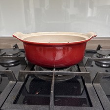 Le Creuset Volcanic Red 22 Casserole Dish no lid Vintage 1970s