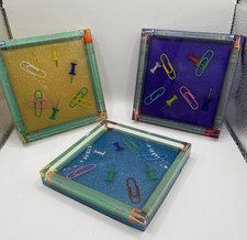 Handmade School Teacher Keepsake Gift 4x4 Square Coaster - Craft, Art, Glitter