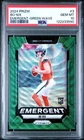 Bo Nix 2024 Panini Prizm Emergent "Green Wave" Rookie #3 - PSA 10 - GEM MINT