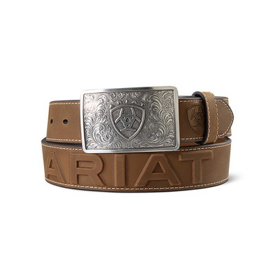 Ariat 3D Embossed Medium Brown - Accessories Belt Men - A1044844