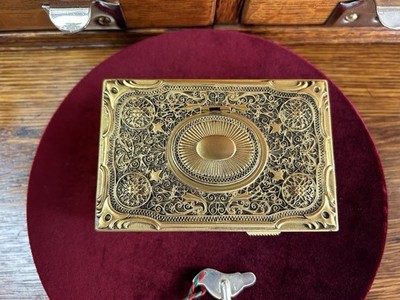 Gilt Brass Singing Bird Box Beautiful Condition By Karl Griesbaum Guaranteed