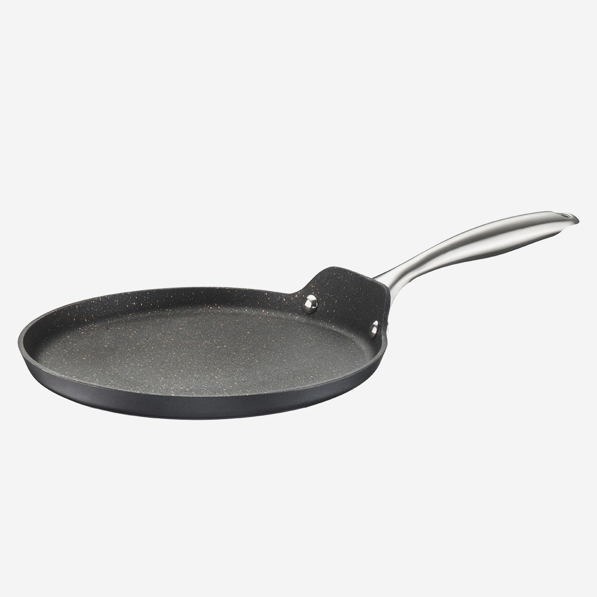 Crêpière induction en aluminium ST1 25 cm de diamètre avec manche isolant ergonomique