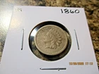 1860 COPPER NICKEL INDIAN CENT VERY GOOD      90