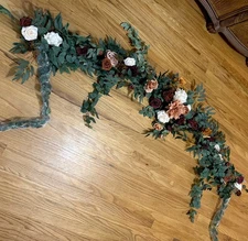 Ling's Moment Sunset Terracotta 6.5’ Arch / Backdrop Swag Floral NEW Retail $139