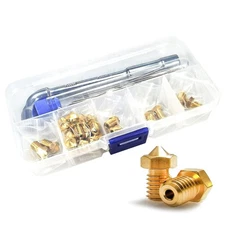 Nozzles 22 pcs 3D Printer Extruders Brass for V5-V6 V5/V6 