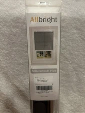 NEW Allbright Cordless Roller Shade 100% UV Blackout Fabric 26” x 72” Dark Grey