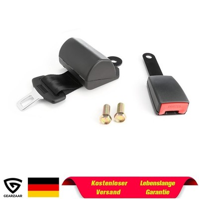 Beckengurt 2 Punkt Sicherheitsgurt Schwarz Automatik Bandschloss E4 140cm