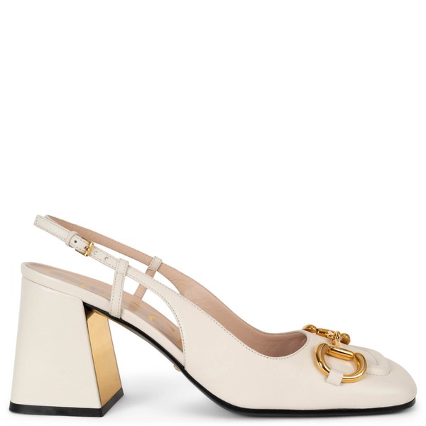 73495 Original Gucci Mystic Creme Leder 2021 Baby 75 Pumps Schuhe 39