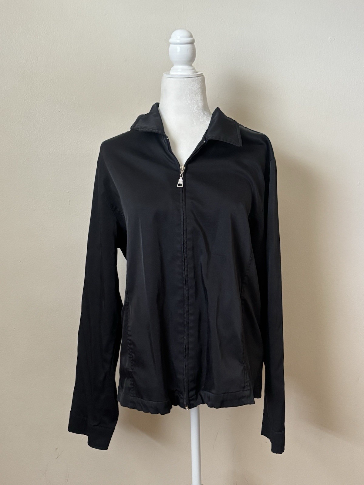 PRADA Nylon Lightweight Black Jacket Vintage - image 2