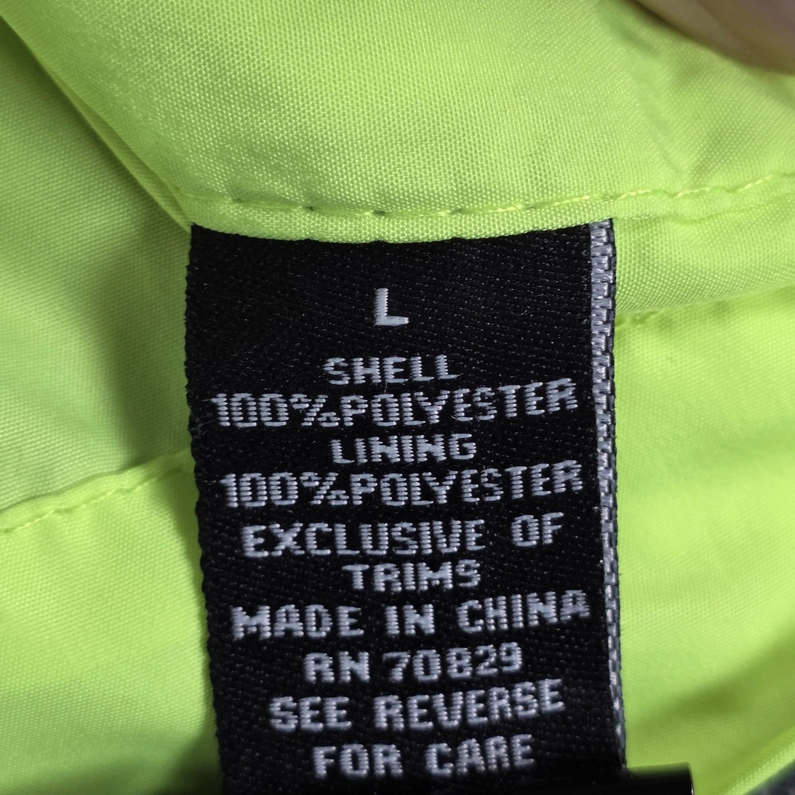 rue21 Jacket Mens Large Neon Yellow White Hooded Full Zip Windbreaker Hustle image 10