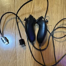 Nintendo Wii Nunchuk Pair Black Wired Ergonomic Controllers for Wii Remote