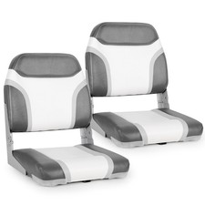 NORTHCAPTAIN White/Charcoal/Light Grey Low Back Folding Boat Seat, 2 Seats