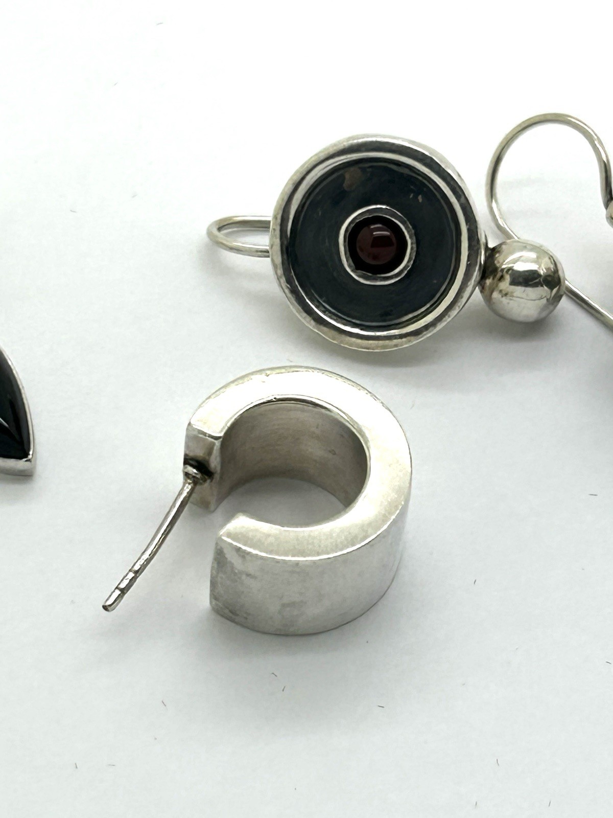 Set 4 Single Solid Sterling Silver Gemstone Pierc… - image 4