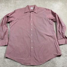 Brooks Brothers Shirt Mens 18-6/7 Red Check Regent Non-Iron Dress Shirt Preppy