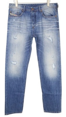 DIESEL Buster R95T8 Herren Jeans W34/L34 blau Taper Slim Non-Stretch Distressed *