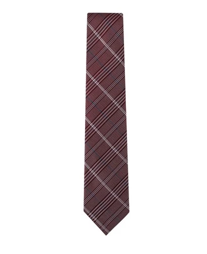 Tommy Hilfiger Men's Jeffrey Plaid Tie Dark Red OS NWT video thumbnail