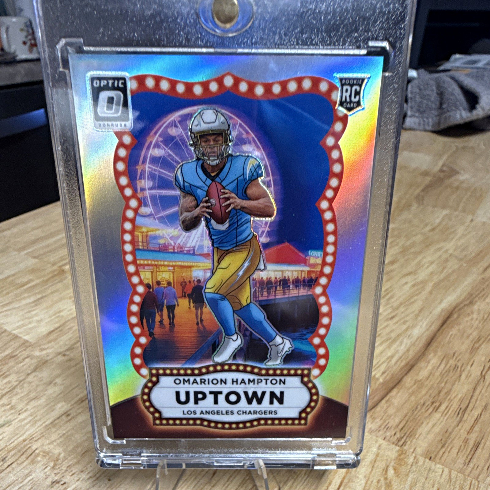 2025 Panini Donruss Optic Uptown Omarion Hampton RC Insert Chargers #16