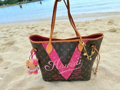 Louis Vuitton Waikiki Neverfull MM Bag MM Pondichery Hot Pink